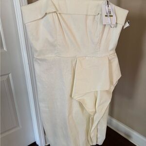 Calvin Klein Ivory Strapless Dress